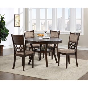 Charlton home wilmoth 5 piece solid wood best sale dining set